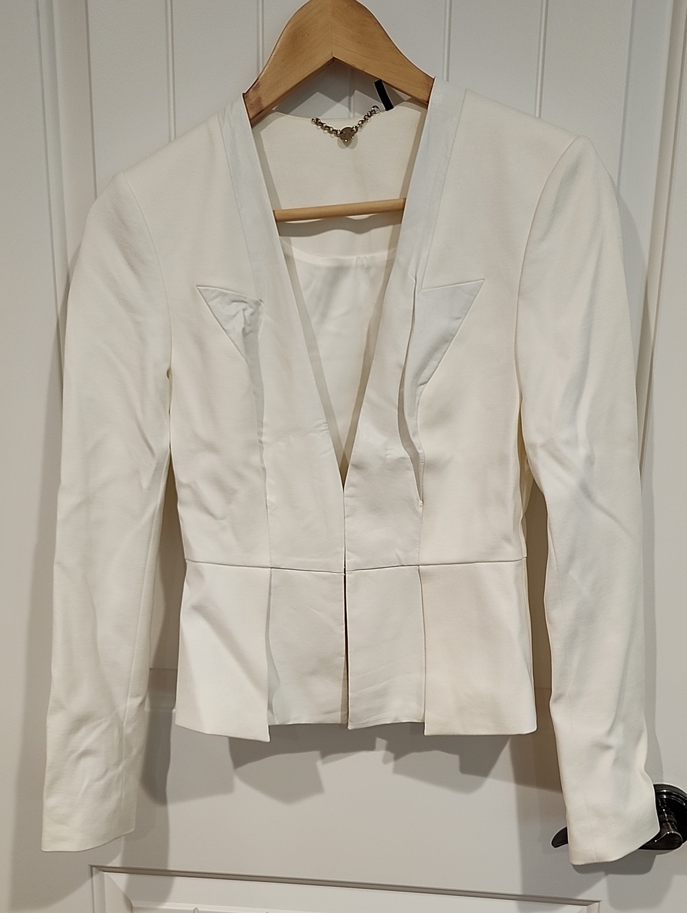 Marciano White Open-Front Tailored Blazer
